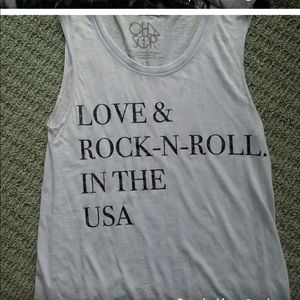 ChAser muscle tee-love & rock n roll in the USA so comfy lightweight for summer